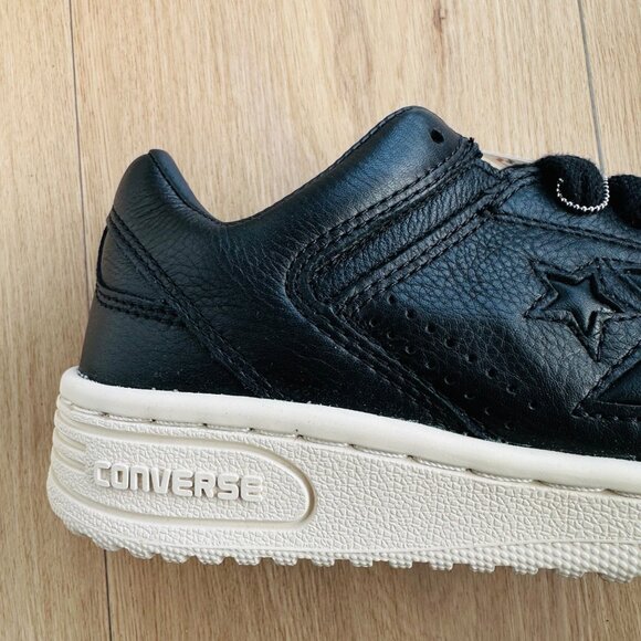❤️CONVERSE WEAPON MONO OX Sz 5.5 Men Shoes LEATHER Black Casual Sneakers A12485C - Picture 9 of 10
